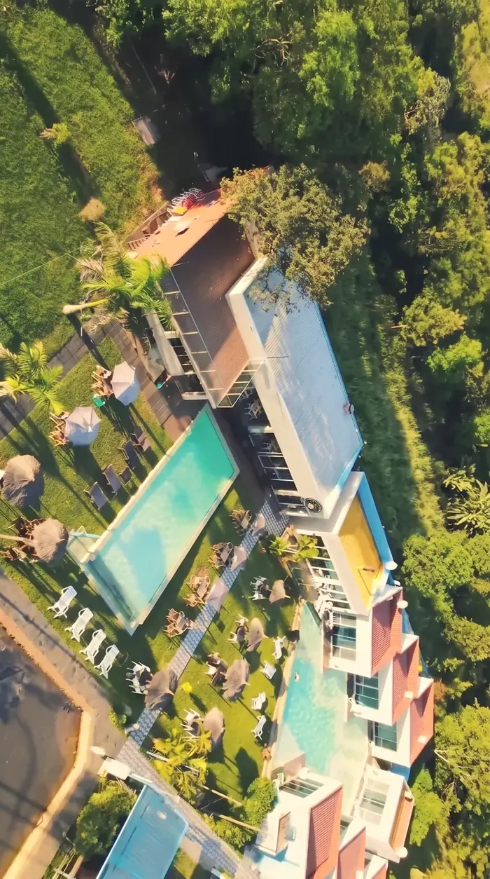 Vista aérea del resort