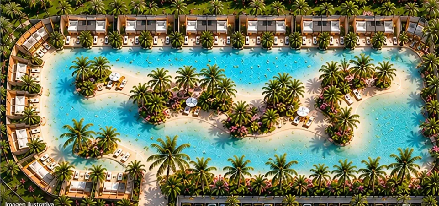 Diseño en L de las 25 suites
